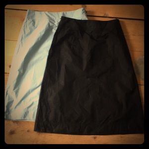 J. Crew A-line side zip black skirt